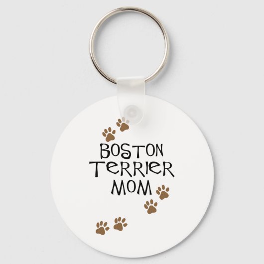 Boston Terrier mama Sleutelhanger (Voorkant)