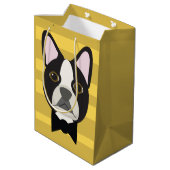 Boston Terrier Medium Cadeauzakje (Achterkant Gekanteld)