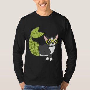 Boston terrier mermaid merboston is te koel voor s t-shirt