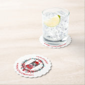 Boston Terrier Merry Kerstmis Kartonnen Onderzetters (Insitu)