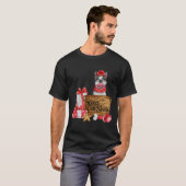 Boston Terrier Merry Kerstmis T-shirt (Voorkant volledig)