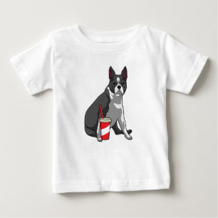 Boston Terrier met Drink