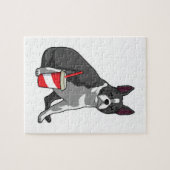 Boston Terrier met Drink Legpuzzel (Horizontaal)