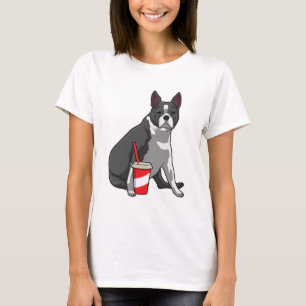 Boston Terrier met Drink T-shirt
