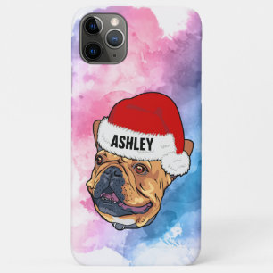 Boston Terrier met Kerst Pet Holiday Dog iPhone 11 Pro Max Hoesje