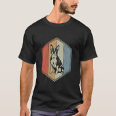 Boston Terrier met noodlijdend ontwerp Retro Bosto T-shirt (Voorkant)