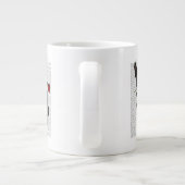 Boston Terrier met Roos in Mouth Extra Grote Beker (Achterkant)