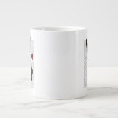 Boston Terrier met Roos in Mouth Extra Grote Beker (Voorkant)