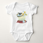 Boston Terrier Mirabelle Bathtime leuk creeper Romper (Voorkant)