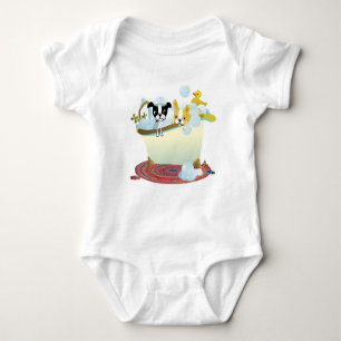 Boston Terrier Mirabelle Bathtime leuk creeper Romper
