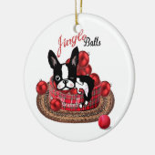 Boston Terrier Mirabelle Jingle bells ornament (Links)