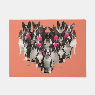 Boston Terrier moeder, Boston Terrier vader, honde Deurmat