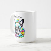 Boston Terrier Moeder gepersonaliseerd Koffiemok (Voorkant links)
