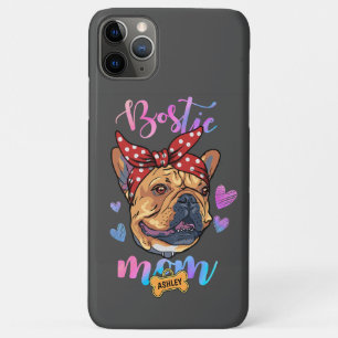 Boston Terrier Moeder Waterverf Hondenliefhebber C iPhone 11 Pro Max Hoesje