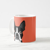 Boston Terrier Mok Cute Boston Terrier Dog (Voorkant links)