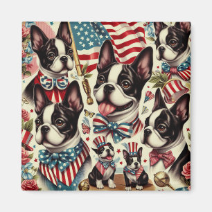 Boston Terrier naadloze illustratie Magneet
