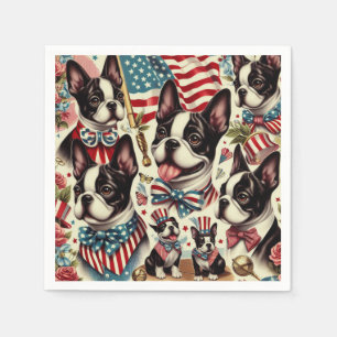 Boston Terrier  naadloze illustratie Servet