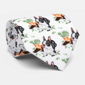 Boston Terrier Naughty Pup Cravate (Roulé)