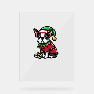 Boston Terrier Noël Elf Funny Chien Xmas