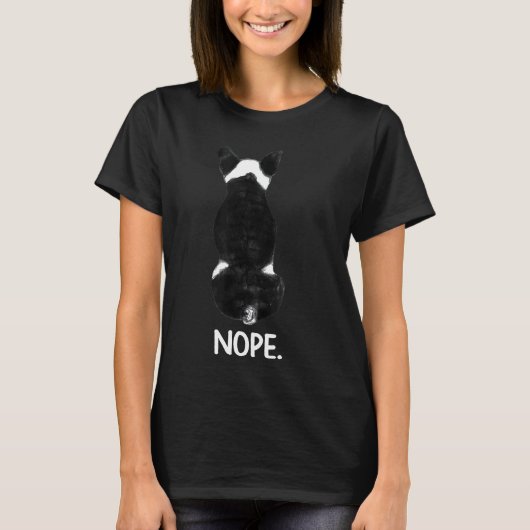Boston Terrier Nope Sarcastic T-shirt (Voorkant)