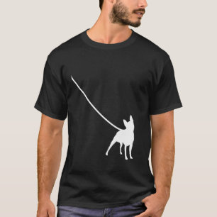 Boston Terrier op een Leash Dog Bostie mam Pap Pet T-shirt