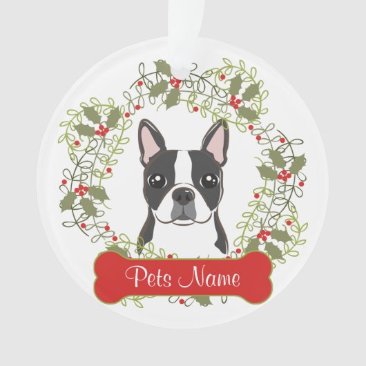 Boston Terrier Ornament (voorkant)