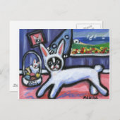 Boston Terrier paashaas Feestdagenkaart (Voorkant / Achterkant)