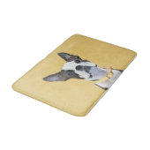 Boston Terrier Painting - Cute Original Dog Art Badmat (Gekanteld)