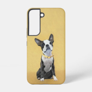 Boston Terrier Painting - Cute Original Dog Art Samsung Galaxy Hoesje