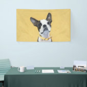 Boston Terrier Painting - Cute Original Dog Art Spandoek (Beurs)