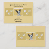 Boston Terrier Painting - Cute Original Dog Art Visitekaartje (Voorkant / Achterkant)
