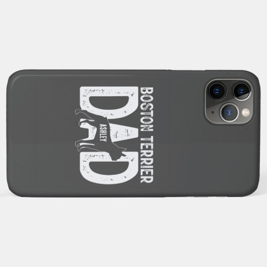 Boston Terrier Pap Dog Pap Gift Hoesje (Achterkant (horizontaal))