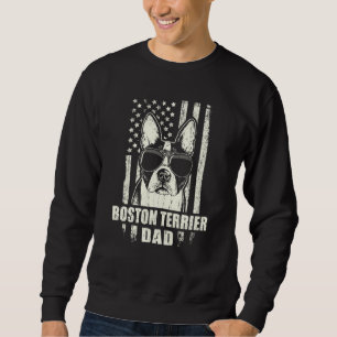 Boston Terrier Papa Cool Retro Trots Amerika Trui