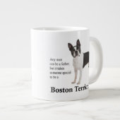 Boston Terrier Papa Jumbo Mug (Devant droit)