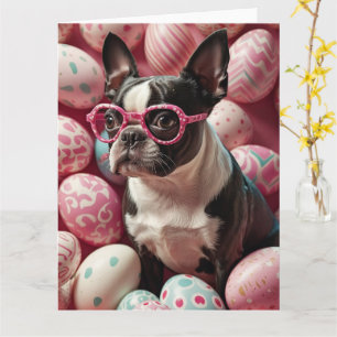 Boston Terrier Pasen Eieren Kaart
