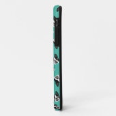 Boston Terrier Pattern Monogram Cell Case Case (Achterkant/links)
