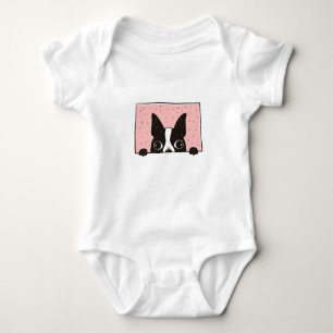 Boston Terrier Peeking Romper