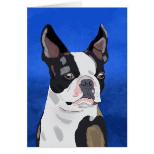 Boston Terrier Peinture à l'huile de chien Portrai