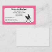 Boston Terrier Pet Industry Custom Border Visitekaartje (Voorkant / Achterkant)