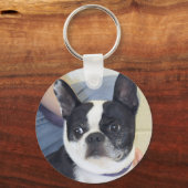 Boston Terrier Photo Sleutelhanger (Voorkant)