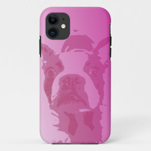 Boston Terrier Pink iPhone 5 iPhone 11 Hoesje