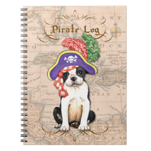 Boston Terrier Pirate Notitieboek