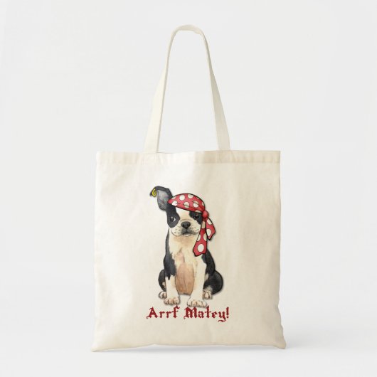 Boston Terrier Pirate Tote Bag (Voorkant)