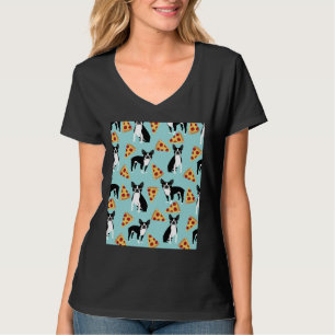 Boston Terrier Pizza Slices Junk Food Funny Dog F T-shirt