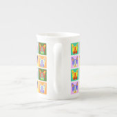 Boston Terrier Pop Art Porselein Kop (Achterkant)