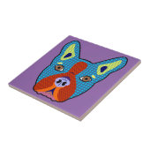 Boston Terrier Pop Art Tegeltje (Zijkant)