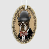 Boston Terrier porte des lunettes (devant)