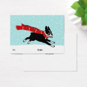 Boston Terrier porter Red Scarf Holiday étiquettes (Bureau)