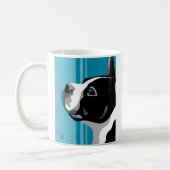 Boston Terrier Portrait Coffee Mok (Links)
