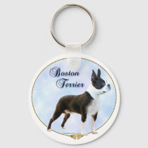 Boston Terrier Portrait Sleutelhanger